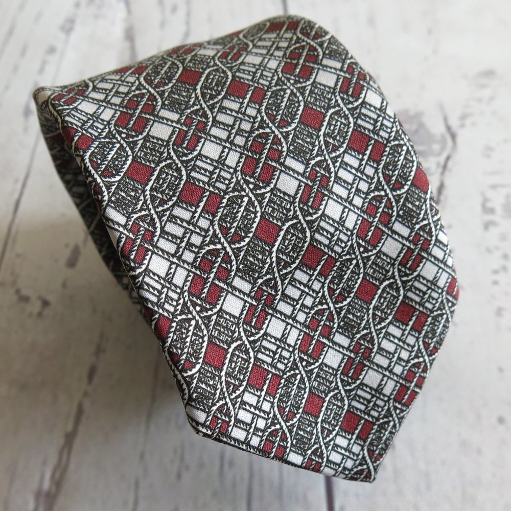 COPY - Pierre Balmain Paris Vintage Multicolor Print Neck Tie